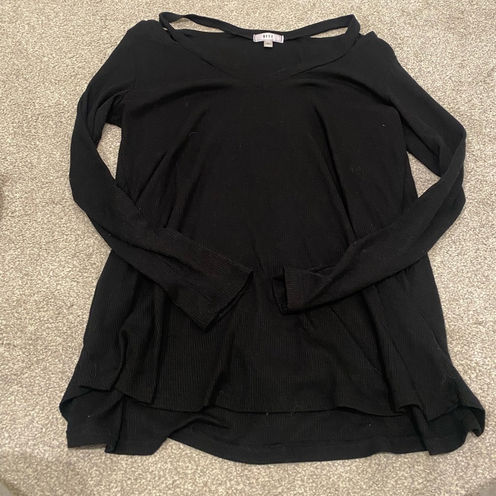 Black long sleeve shirt. Size large